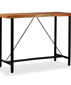vidaXL Bar Table 150x70x107 cm Solid Acacia Wood