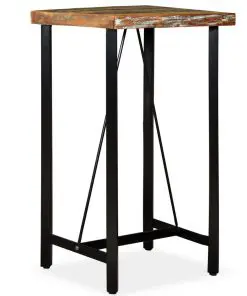 vidaXL Bar Table 60x60x107 cm Solid Reclaimed Wood