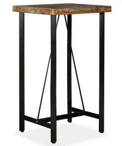 vidaXL Bar Table 60x60x107 cm Solid Reclaimed Wood