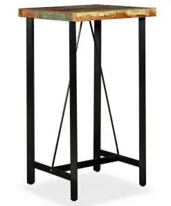 vidaXL Bar Table 60x60x107 cm Solid Reclaimed Wood