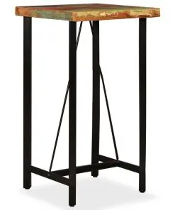 vidaXL Bar Table 60x60x107 cm Solid Reclaimed Wood