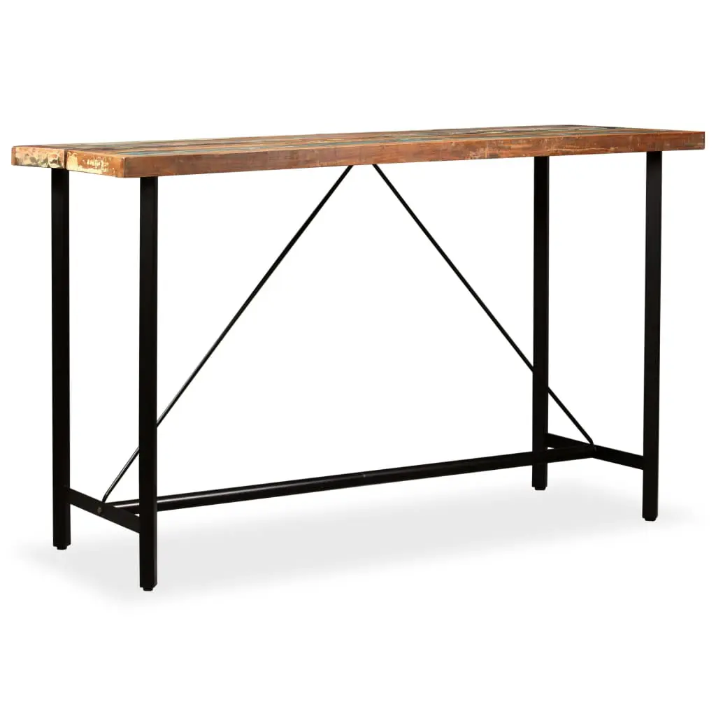 vidaXL Bar Table 180x70x107 cm Solid Reclaimed Wood