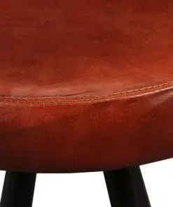 vidaXL Bar Stools 2 pcs Real Leather