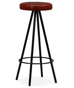 vidaXL Bar Stools 2 pcs Real Leather