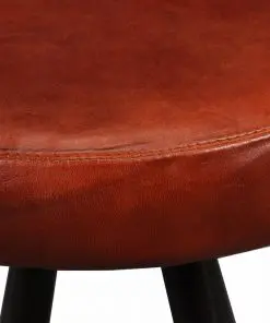 vidaXL Bar Stools 4 pcs Real Leather