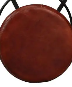 vidaXL Bar Stools 4 pcs Real Leather