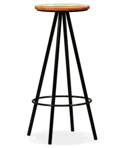 vidaXL Bar Stools 2 pcs Solid Reclaimed Wood