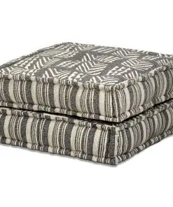 vidaXL 2-Seater Modular Sofa Bed Fabric Stripe