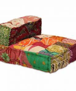 vidaXL 4-Seater Modular Sofa Bed Fabric Patchwork