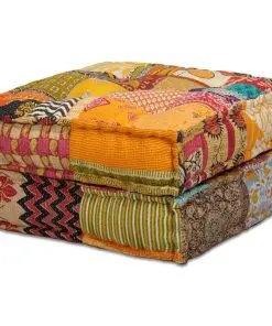 vidaXL 4-Seater Modular Sofa Bed Fabric Patchwork