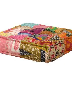 vidaXL 2-Seater Modular Sofa Bed Fabric Patchwork