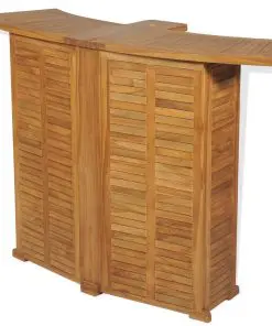 vidaXL Folding Bar Table 155x53x105 cm Solid Teak Wood