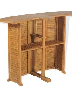 vidaXL Folding Bar Table 155x53x105 cm Solid Teak Wood
