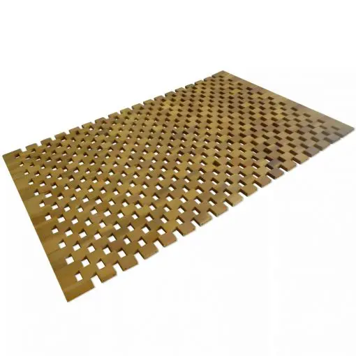 vidaXL Bath Mat Acacia Wood 80×50 cm Mosaic