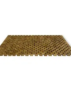 vidaXL Bath Mat Acacia Wood 80×50 cm Mosaic