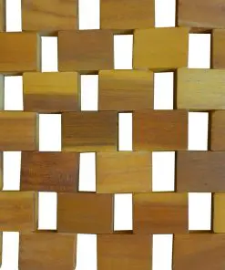 vidaXL Bath Mat Acacia Wood 80×50 cm Mosaic