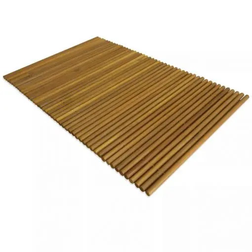 vidaXL Bath Mat Acacia Wood 80×50 cm