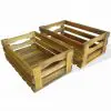 vidaXL Apple Crates 2 pcs Solid Acacia Wood
