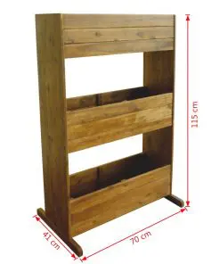 vidaXL 3-Tier Garden Planter Solid Acacia Wood