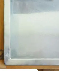 vidaXL Raised Garden Planter Solid Acacia Wood and Zinc