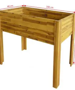 vidaXL Raised Garden Planter Solid Acacia Wood