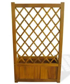 vidaXL Garden Planter with Trellis Solid Acacia Wood