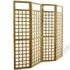 vidaXL 4-Panel Room Divider / Trellis Solid Acacia Wood 160×170 cm