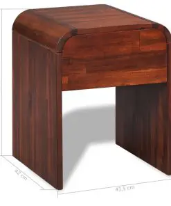vidaXL Nightstand 41,5x42x52 cm Solid Acacia Wood