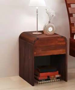 vidaXL Nightstand 41,5x42x52 cm Solid Acacia Wood