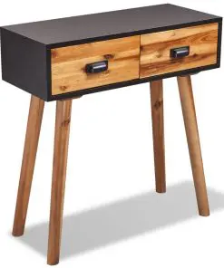 vidaXL Console Table Solid Acacia Wood 70x30x75 cm
