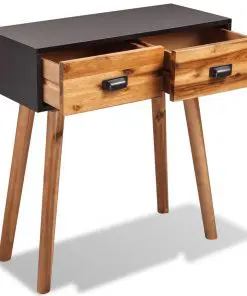 vidaXL Console Table Solid Acacia Wood 70x30x75 cm