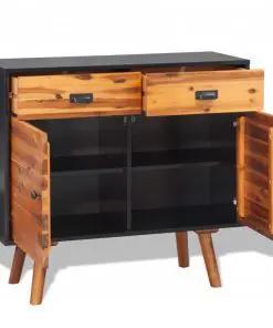vidaXL Sideboard Solid Acacia Wood 90×33.5×83 cm