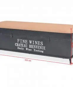 vidaXL Storage Bench with Cushion 103x30x40 cm