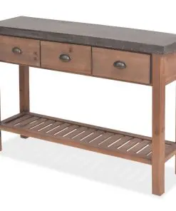 vidaXL Console Table Solid Fir Wood 122x35x80 cm