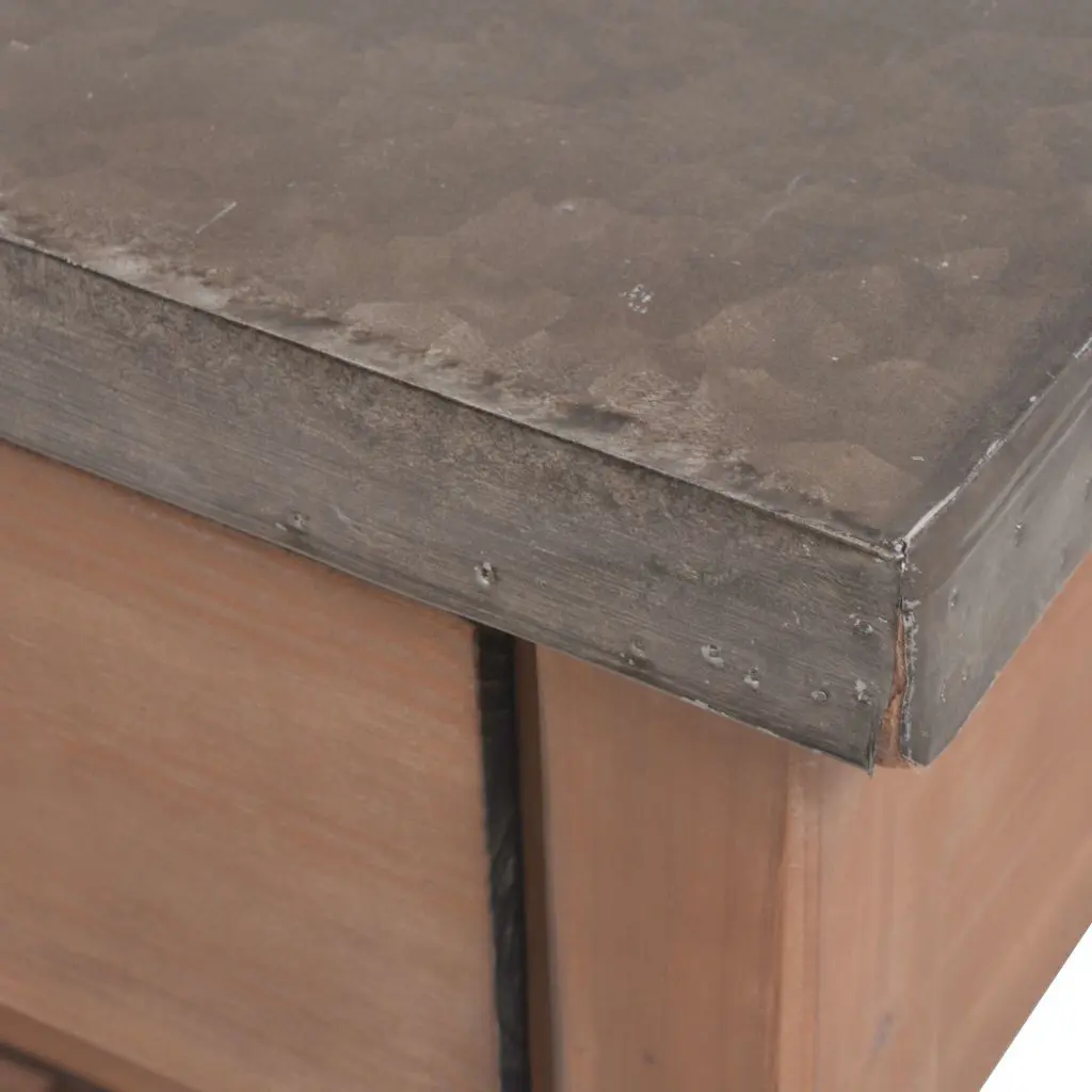 vidaXL Console Table Solid Fir Wood 122x35x80 cm