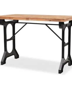 vidaXL Dining Table Solid Fir Wood Top 122x65x82 cm