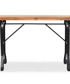 vidaXL Dining Table Solid Fir Wood Top 122x65x82 cm