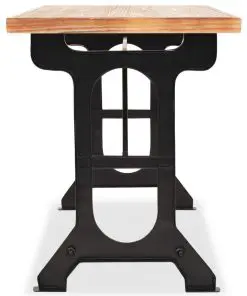 vidaXL Dining Table Solid Fir Wood Top 122x65x82 cm