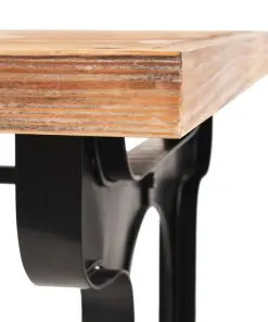 vidaXL Dining Table Solid Fir Wood Top 122x65x82 cm