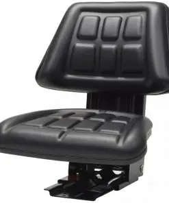 vidaXL Tractor Seat with Suspension Black