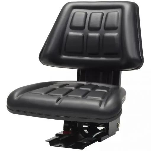 vidaXL Tractor Seat with Suspension Black