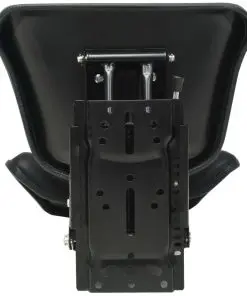 vidaXL Tractor Seat with Suspension Black