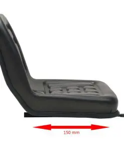 vidaXL Universal Tractor Seat Black