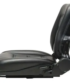 vidaXL Forklift & Tractor Seat with Adjustable Backrest Black