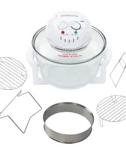 vidaXL Halogen Convection Oven with Extension Ring 1400 W 17 L