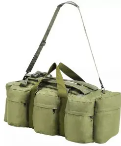 vidaXL 3-in-1 Army-Style Duffel Bag 120 L Olive Green