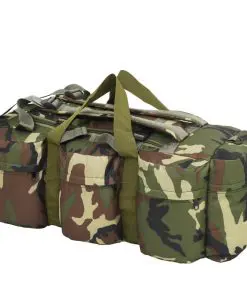 vidaXL 3-in-1 Army-Style Duffel Bag 120 L Camouflage
