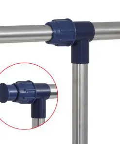 vidaXL Adjustable Clothes Rack Stainless Steel 165x44x150 cm Silver