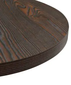 vidaXL Bistro Table MDF and Steel Round 60×75 cm Dark Ash