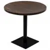vidaXL Bistro Table MDF and Steel Round 80×75 cm Dark Ash